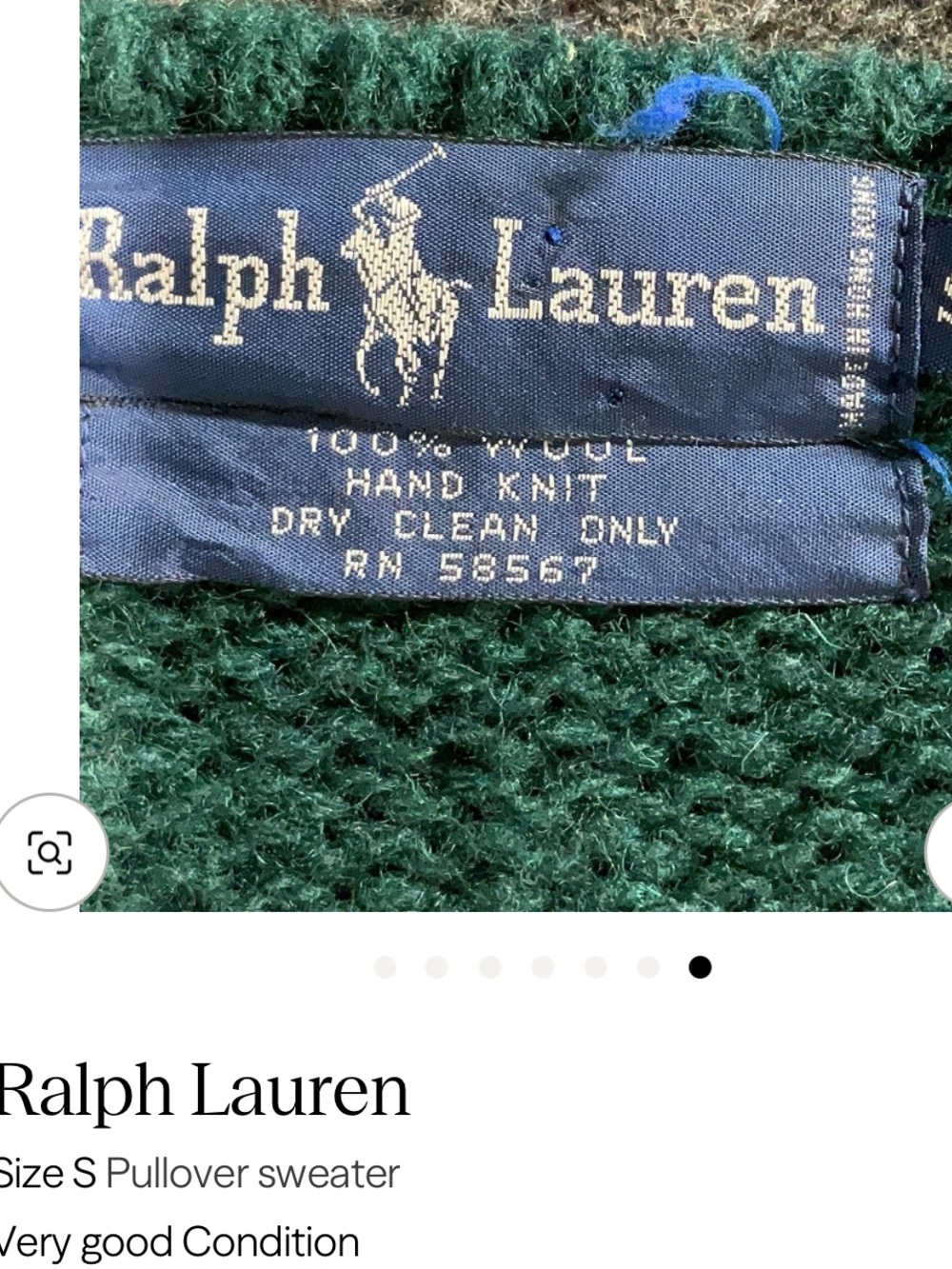 Vintage Ralph Lauren wool Pheasant sweater - Picture 2 of 2